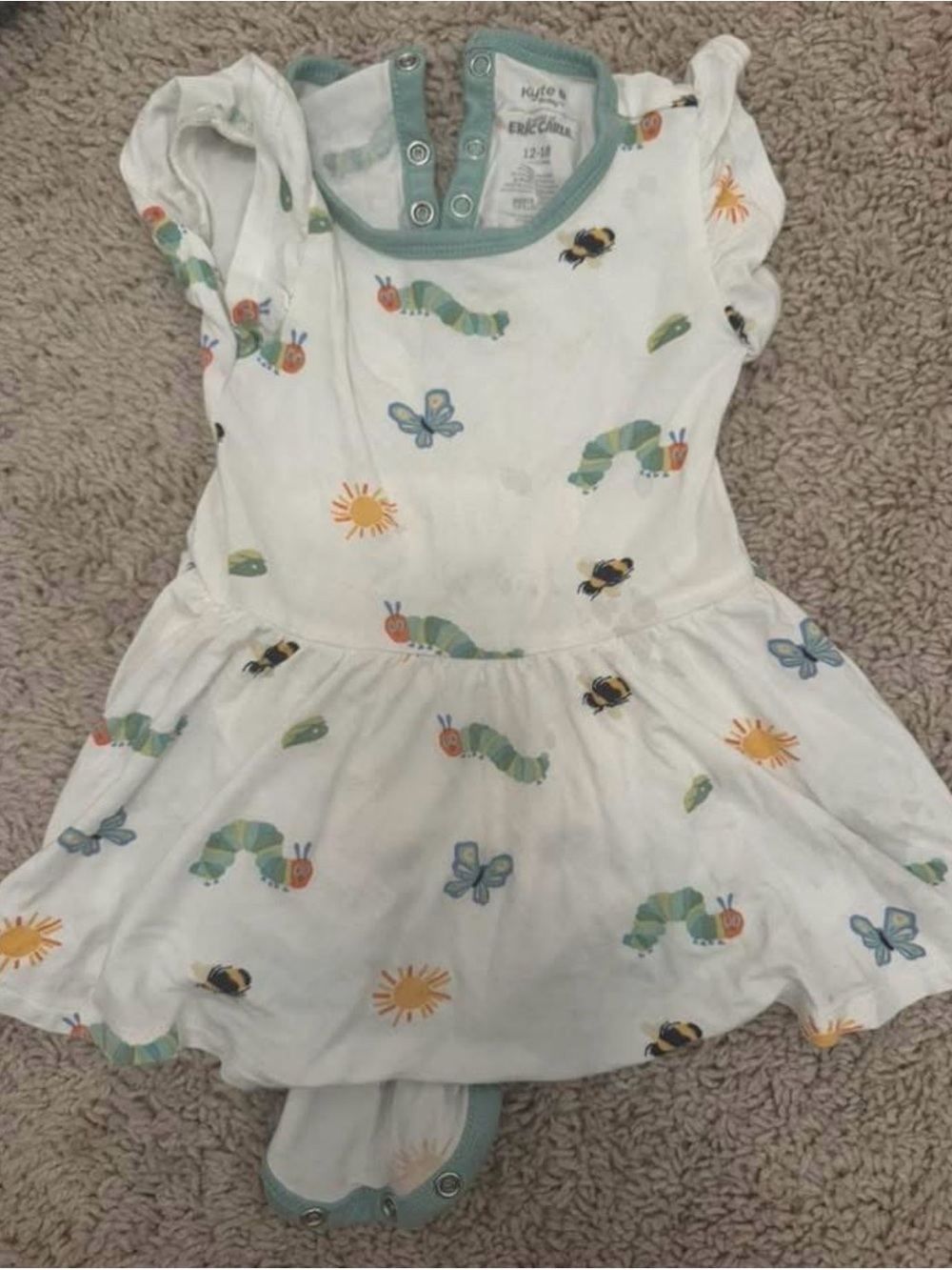 Kyte BABY girl bodysuit twirl dresses (2 pack bundle 12-18M)